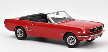 182810 Ford Mustang Convertible 1966 Signal Flare Red 1:18
